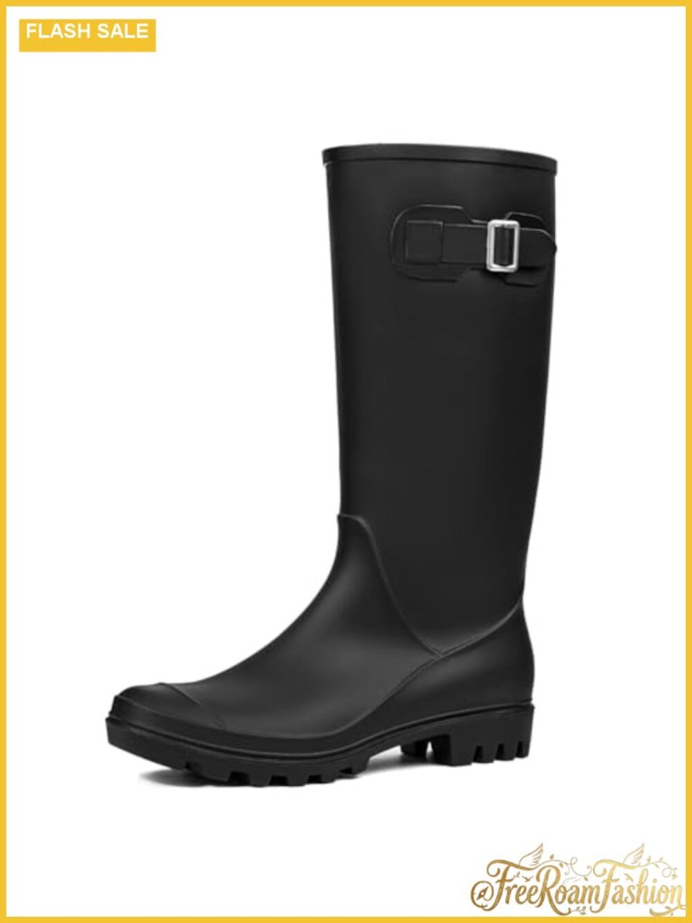 Waterproof Knee High Rain Boots Wide Calf PVC Garden Mud Boots